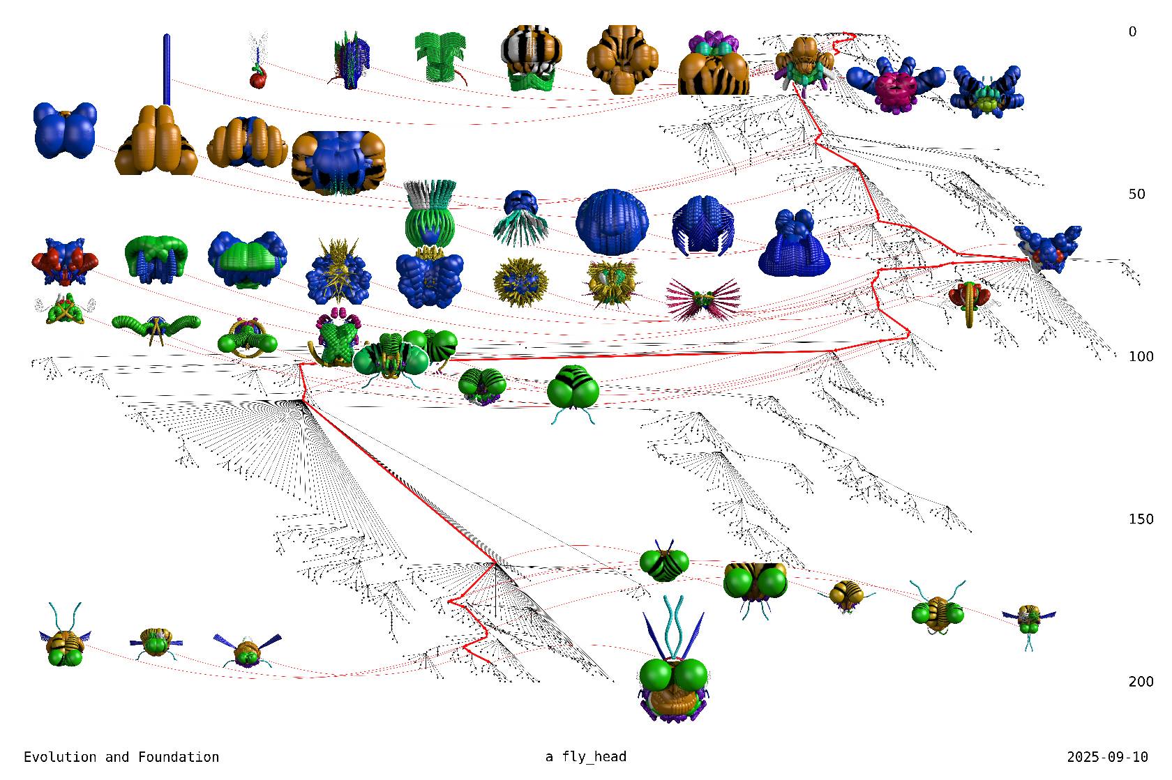 Evolution and Foundation AI. Mutator, Gemini Research and Art Software by William Latham & Stephen Todd & Dylan Banarse