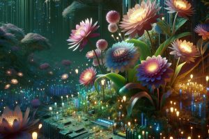 DALL·E 2024-03-01 21.03.41 - In a secluded corner of the cyber realm, there lies a lush garden where the flora is composed of vibrant, luminescent circuitry and petals of softly g DALL·E 2024-03-01 21.03.41 - In a secluded corner of the cyber realm, there lies a lush garden where the flora is composed of vibrant, luminescent circuitry and petals of softly g