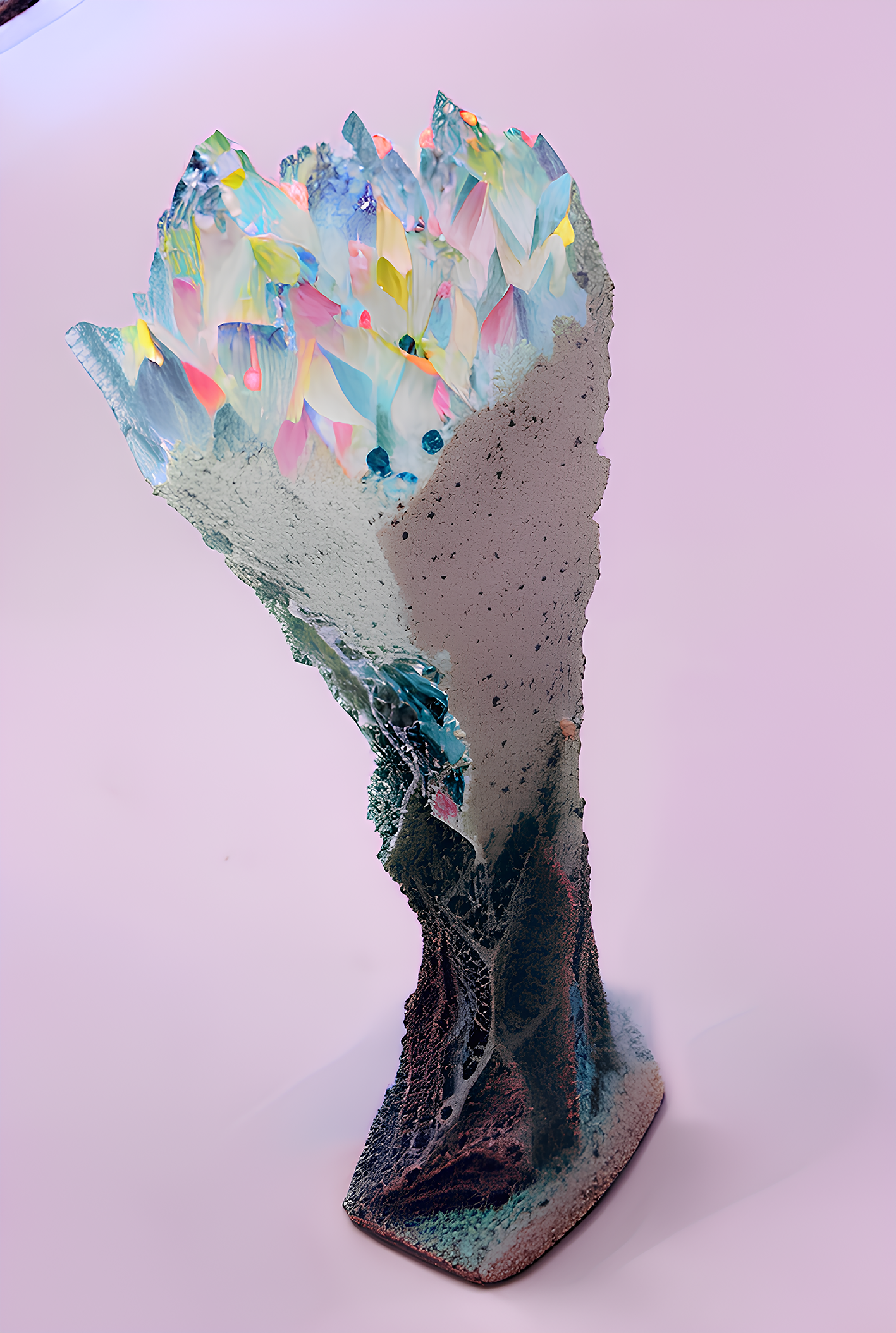 create_a_3D_abstract_organic_shaped_object_made_out_of_smooth_concrete_in_the_lower_half_of_the_ob create_a_3D_abstract_organic_shaped_object_made_out_of_smooth_concrete_in_the_lower_half_of_the_ob